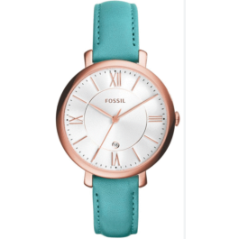 Bracelet de montre Fossil ES4149 Cuir Turquoise 14mm